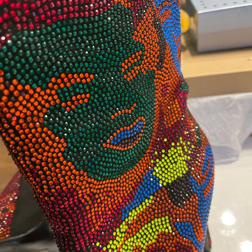 Colorful Rhinestone Boots - Picture 4 of 8